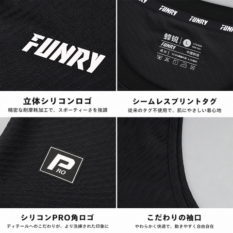 FUNRYO RawDryシリーズジャカードノースリーブシャツ 262310101